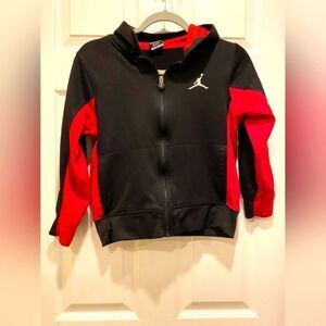 NIKE JORDAN TRAINING JUMPMAN FULL ZIP Hoodie, kids sz M. Black & Red